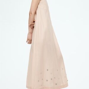 H&M S/S 2025 Light Pink Rhinestone-Embellished Maxi Dress. M. NWOT. SOLD OUT